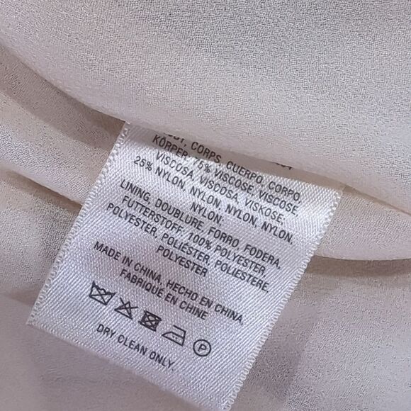 Anthropologie Dress Womens Small Cream Floreat Crinkle Crushed Velvet Mini - Picture 6 of 9